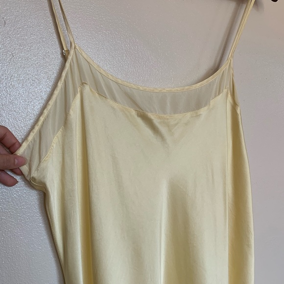 Yellow Silk Slip Dress - Picture 3 of 7